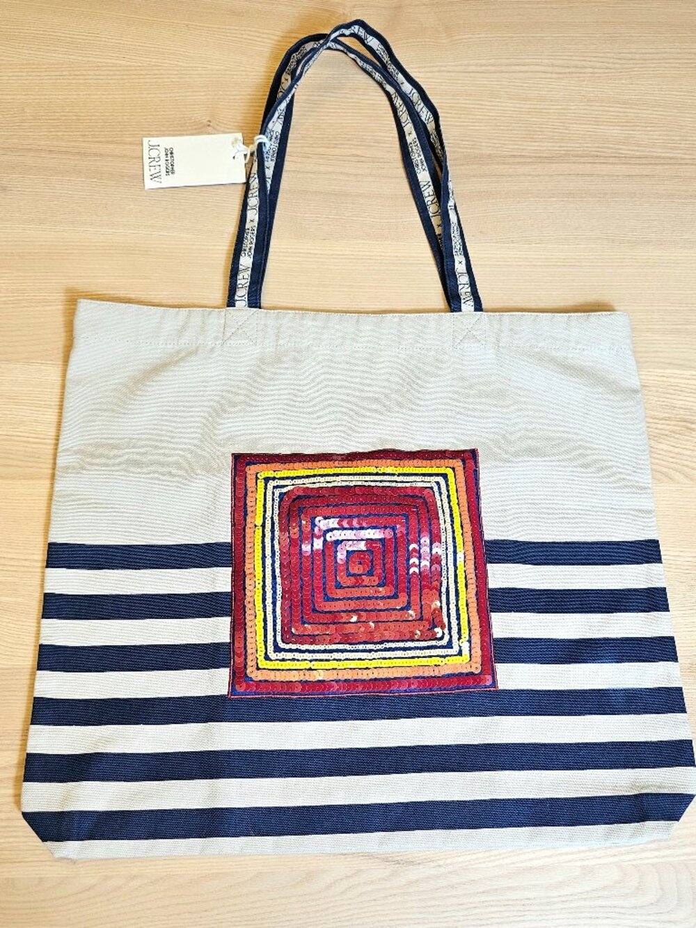 Christopher John Rogers x J.Crew Sequin Canvas Tote Bag NWT Limited Edition